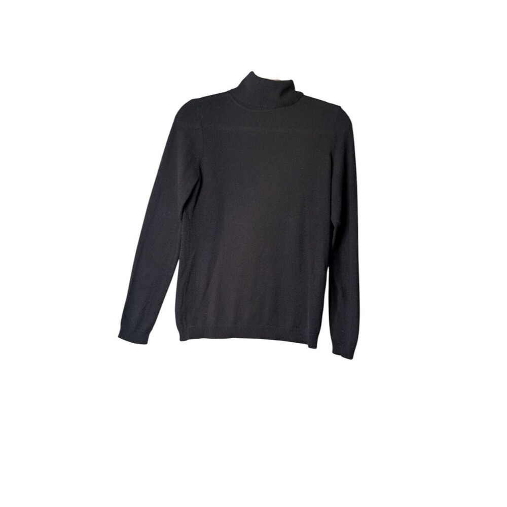 Charter Club Luxury 100% cashmere black classic turtleneck size Small basic Soft - Picture 8 of 8